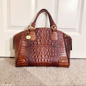 GORGEOUS Brahmin Croc Structured Sachel